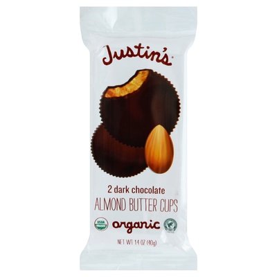 Justins Almond Butter Cups Organic Dark Chocolate 12/1.4 OZ [UNFI #2264265] [ebt]