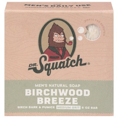 Dr Squatch Soap Birchwood Breeze Mens Natural Medium Grit 1/5 OZ [UNFI #2878270] T