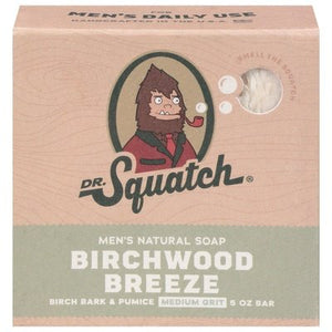 Dr Squatch Soap Birchwood Breeze Mens Natural Medium Grit 1/5 OZ [UNFI #2878270] T