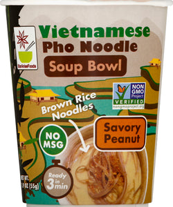 Banh Trang Pho Noodle Vietnamese Savory Peanut Soup Bowl 6/1.9 OZ [UNFI #2303758] [ebt]