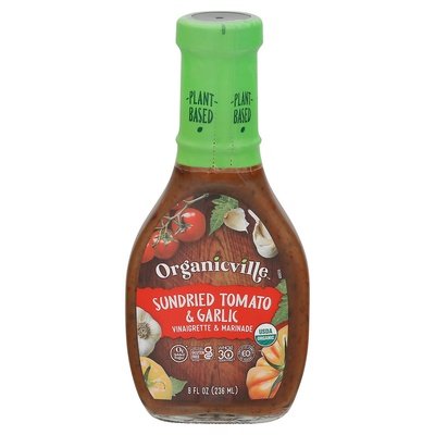 Organicville Vinaigrette & Marinade Sundried Tomato & Garlic 6/8 OZ [UNFI #0570952] [ebt]