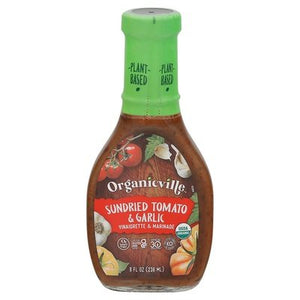 Organicville Vinaigrette & Marinade Sundried Tomato & Garlic 6/8 OZ [UNFI #0570952] [ebt]