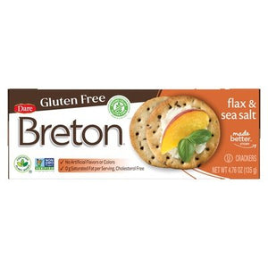 Breton/Dare Crackers Gluten Free Flax & Sea Salt 6/4.76 OZ [UNFI #1269422] [ebt]