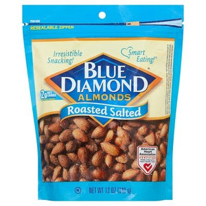 Blue Diamond Almonds Roasted Salted 6/12 OZ [UNFI #2679751] [ebt]