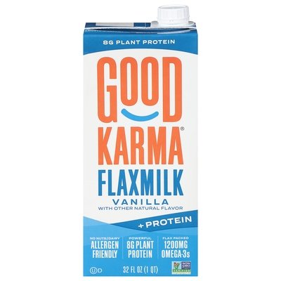 Good Karma Flaxmilk Vanilla +Protein 6/32 OZ [UNFI #2204600] [ebt]