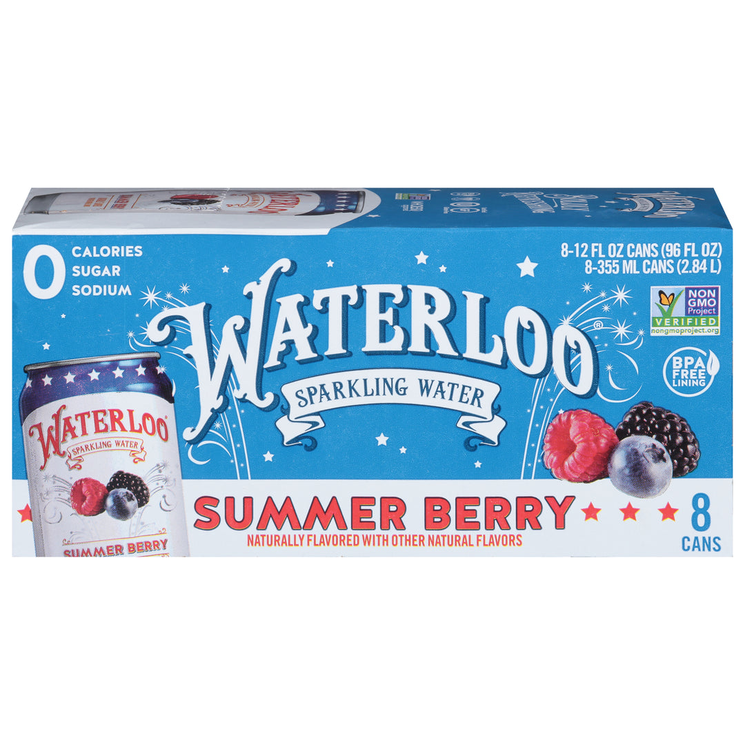 Waterloo Sparkling Water Summer Berry 3/8/12 FZ [UNFI #2695930] [ebt] D