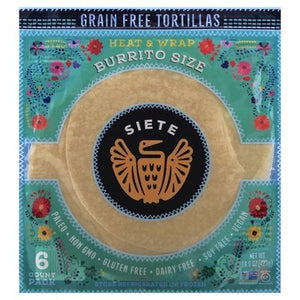 Siete Tortillas Grain Free Burrito Size 6/14.9 OZ [UNFI #2733871] [ebt]