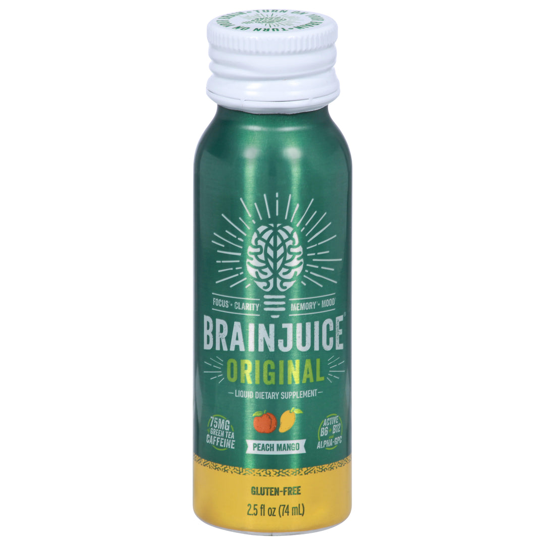 Brainjuice Liquid Dietary Supplement Organic Peach Mango 12/2.5 FZ [UNFI #2379782]