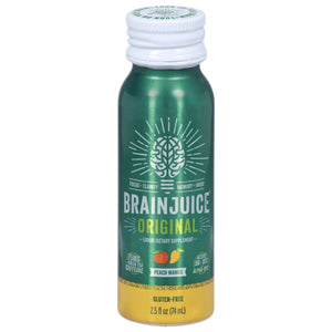 Brainjuice Liquid Dietary Supplement Organic Peach Mango 12/2.5 FZ [UNFI #2379782]