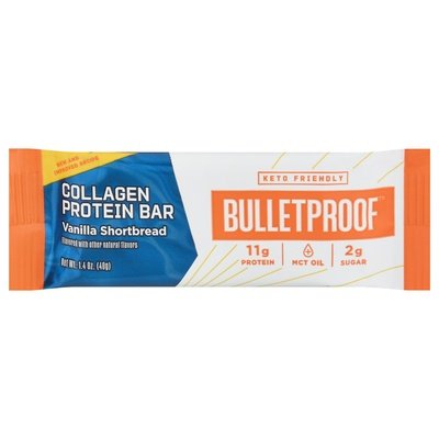 Bulletproof Protein Bar Collagen Vanilla Shortbread 12/1.4 OZ [UNFI #2689941] [ebt]