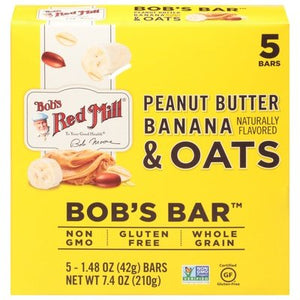 Bobs Red Mill Bar Peanut Butter Banana & Oats 6/7.4 OZ [UNFI #2584092] [ebt]