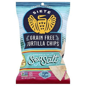 Siete Tortilla Chips Grain Free Sea Salt 12/5 OZ [UNFI #2007912] [ebt]