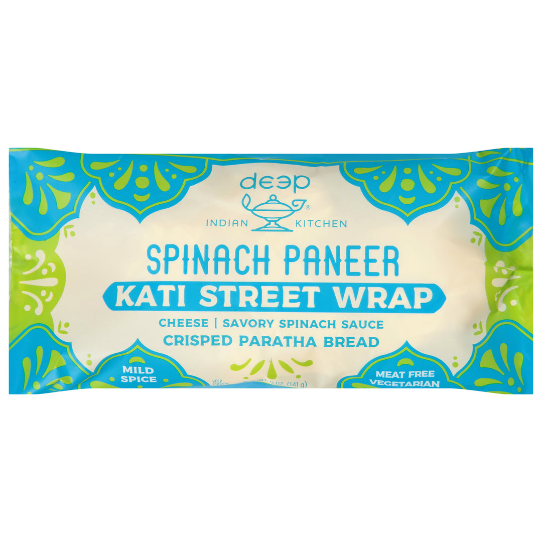 Deep Kati Street Wrap Spinach Paneer Mild Spice 9/5 OZ [UNFI #3047925] [ebt]