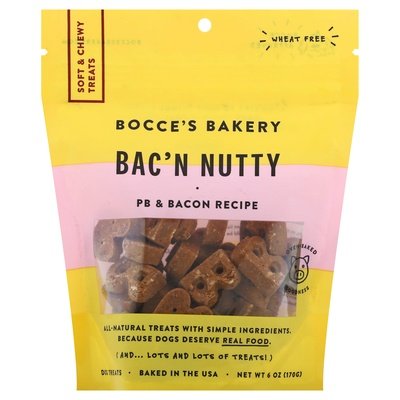 Bocces Bakery Dog Treats Bac N Nutty PB & Bacon Recipe 12/6 OZ [UNFI #2563633] T