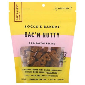 Bocces Bakery Dog Treats Bac N Nutty PB & Bacon Recipe 12/6 OZ [UNFI #2563633] T