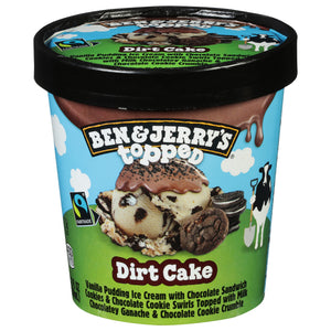 Ben & Jerrys Ice Cream Dirt Cake Topped 8/15.2 FZ [UNFI #2881183] [ebt]