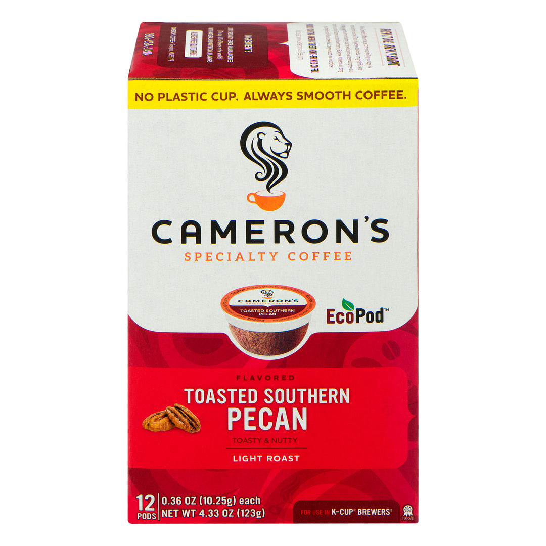 Camerons Coffee Coffee Smooth Light Roast Toasted Southern Pecan EcoPod 6/12 CT [UNFI #2498798] [ebt]