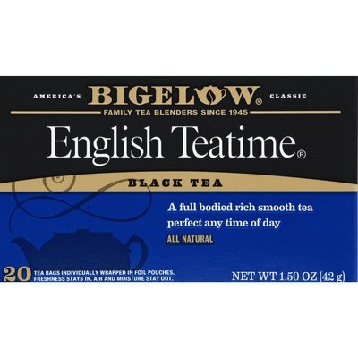 Bigelow Black Tea English Teatime Bags 6/20 Bag [UNFI #0190371] [ebt]