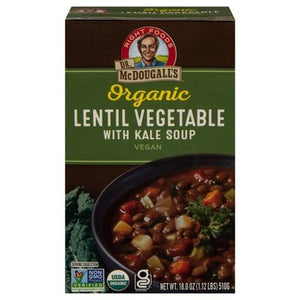 Dr Mcdougalls Soup Organic Lentil Vegetable With Kale 6/18 OZ [UNFI #0660811] [ebt]