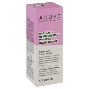 Acure Night Cream Whipped Rejuvenating Radically 1/1.7 OZ [UNFI #2344240] T