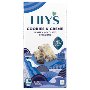 Lilys Bar Cookies & Creme White Chocolate Style 12/2.8 OZ [UNFI #2639268] [ebt]