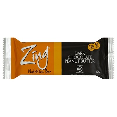 Zing Bar Nutrition Bar Dark Chocolate Peanut Butter 12/1.76OZ [UNFI #1055110] [ebt]