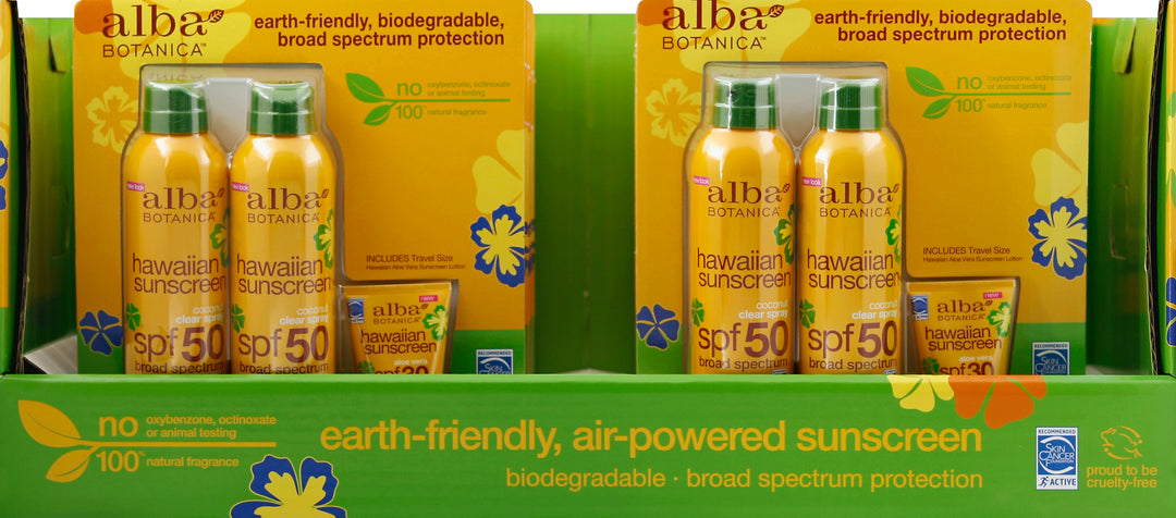Alba Botanica Sunscreen Spray Coconut Hawaiian Broad Spectrum SPF 50 1/5 FZ [UNFI #2927093] T