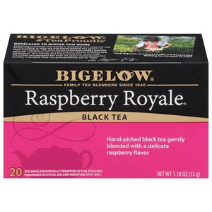 Bigelow Black Tea Raspberry Royale Tea Bags 6/20 Bag [UNFI #0887786] [ebt]