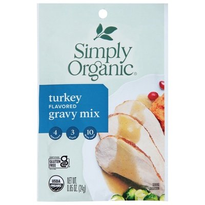 Simply Organic Gravy Mix Turkey Flavored 12/.85 OZ [UNFI #0916361] [ebt]