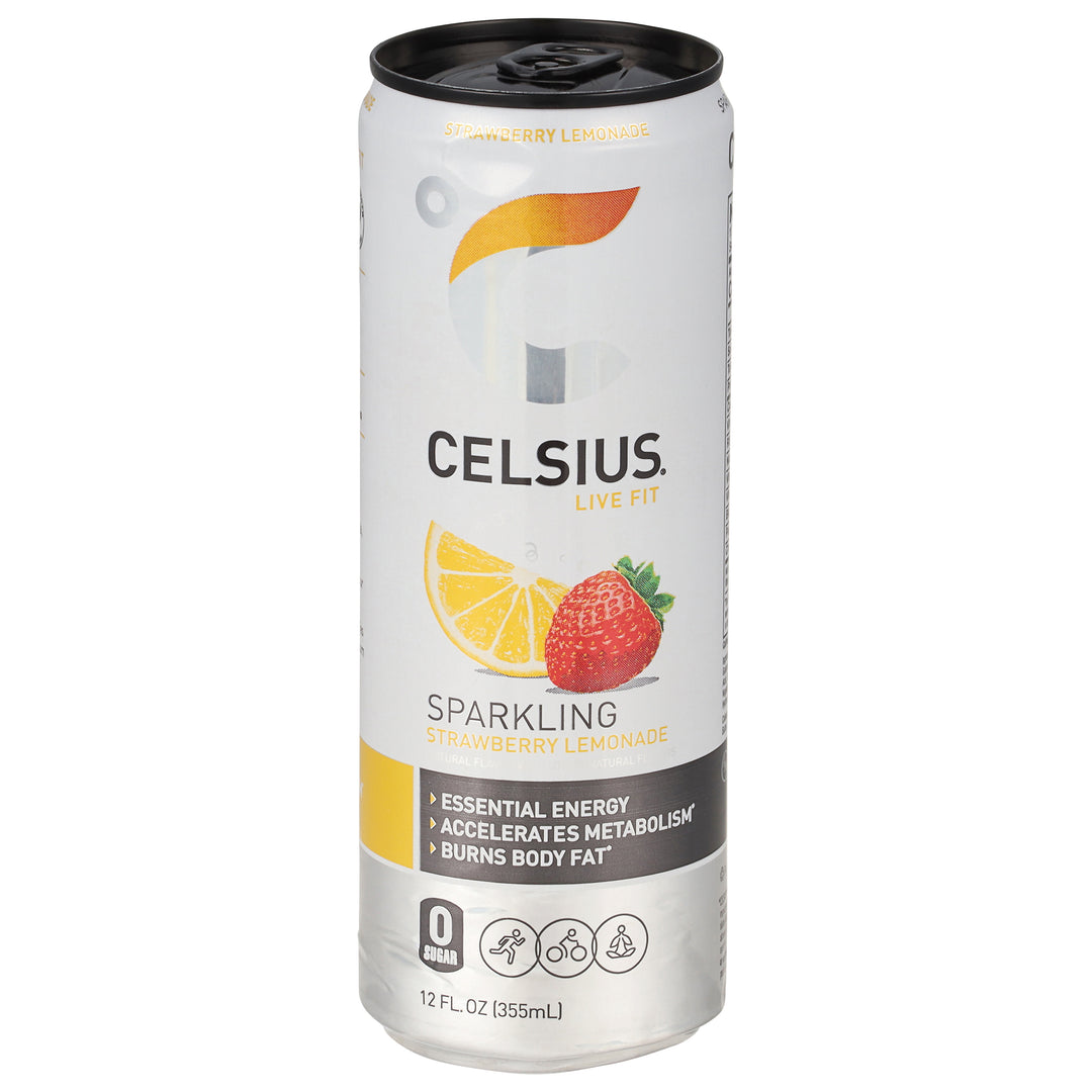 Celsius Energy Drink Sparkling Strawberry Lemonade 12/12 FZ [UNFI #2885465] [ebt] D