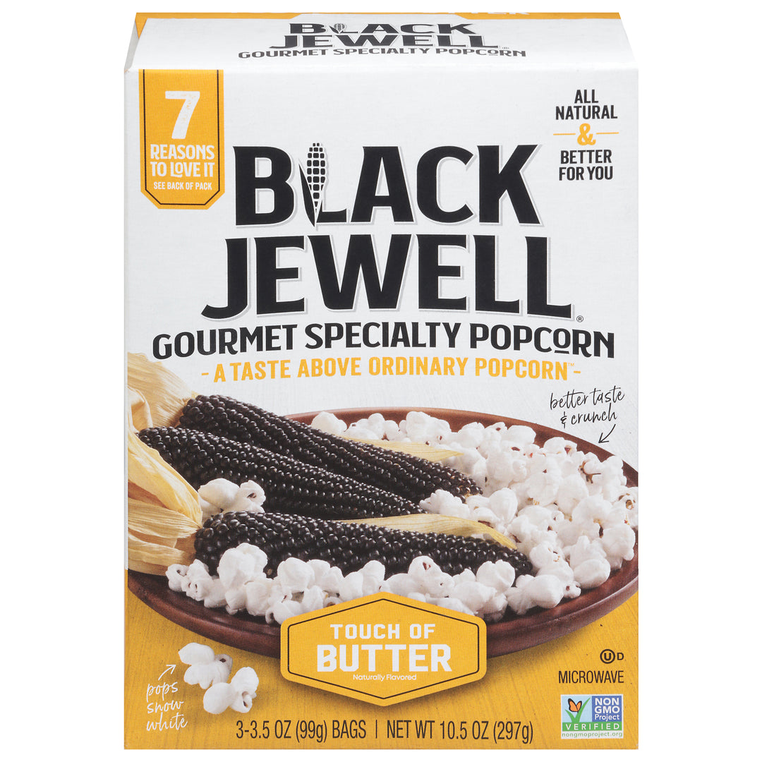 Black Jewell Specialty Popcorn Gourmet Touch of Butter 6/10.5 OZ [UNFI #0260919] [ebt]