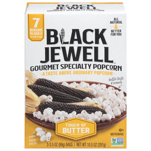 Black Jewell Specialty Popcorn Gourmet Touch of Butter 6/10.5 OZ [UNFI #0260919] [ebt]