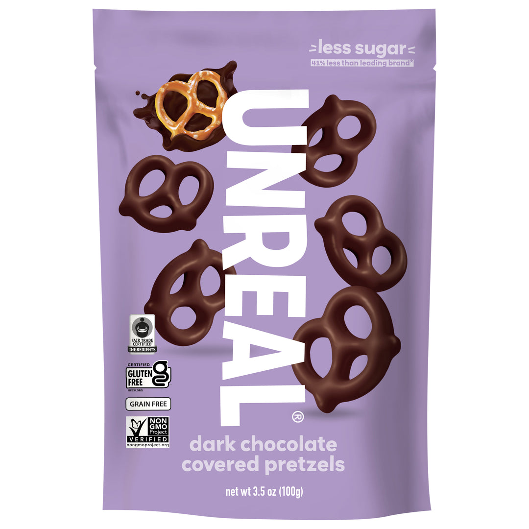 Unreal Pretzels Dark Chocolate Covered 6/3.5 OZ [UNFI #3052081] [ebt]