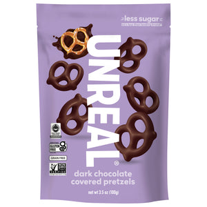 Unreal Pretzels Dark Chocolate Covered 6/3.5 OZ [UNFI #3052081] [ebt]