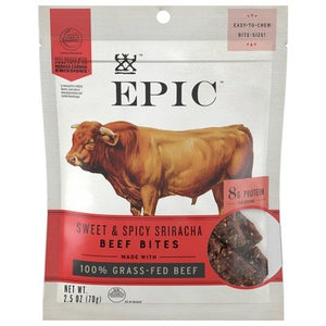 Epic Beef Bites Sweet & Spicy Sriracha 8/2.5 OZ [UNFI #2171288] [ebt]