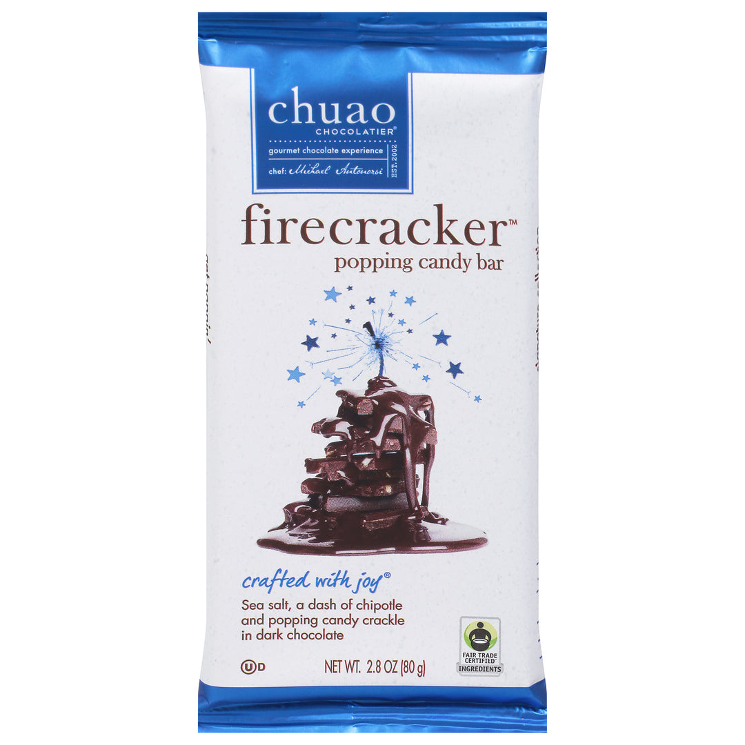 Chuao Chocolatier Popping Candy Bar Firecracker 12/2.8 OZ [UNFI #0765891] [ebt]