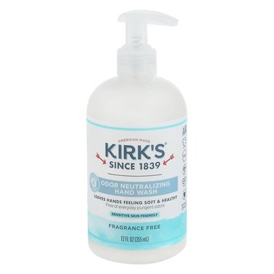 Kirks Hand Wash Fragrance Free Odor Neutralizing 12 OZ [UNFI #2303535] T