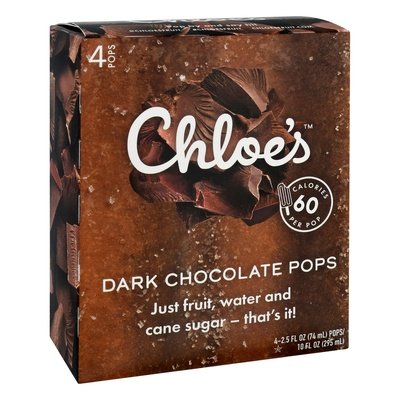 Chloes Pops Dark Chocolate 6/4/2.5 OZ [UNFI #1678366] [ebt]