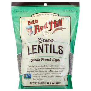 Bobs Red Mill Lentils Green Petite French Style 4/24 OZ [UNFI #2533248] [ebt]