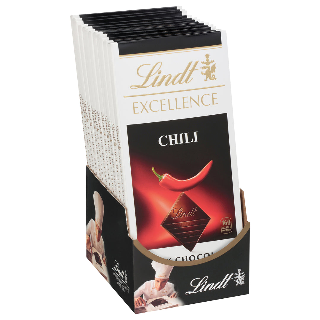 Lindt Dark Chocolate Chili 12/3.5 OZ [UNFI #1160480] [ebt]