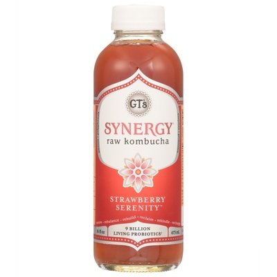 Gts Kombucha Strawberry Serenity Raw 12/16 OZ [UNFI #2273472] [ebt]