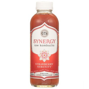 Gts Kombucha Strawberry Serenity Raw 12/16 OZ [UNFI #2273472] [ebt]