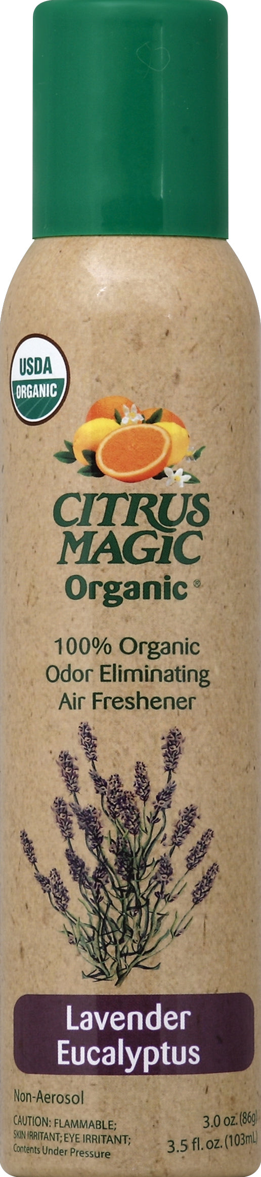 Citrus Magic Air Freshener Odor Eliminating 100% Organic Non-Aerosol Lavender Eucalyptus 1/3 OZ [UNFI #2784510] T