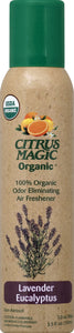 Citrus Magic Air Freshener Odor Eliminating 100% Organic Non-Aerosol Lavender Eucalyptus 1/3 OZ [UNFI #2784510] T