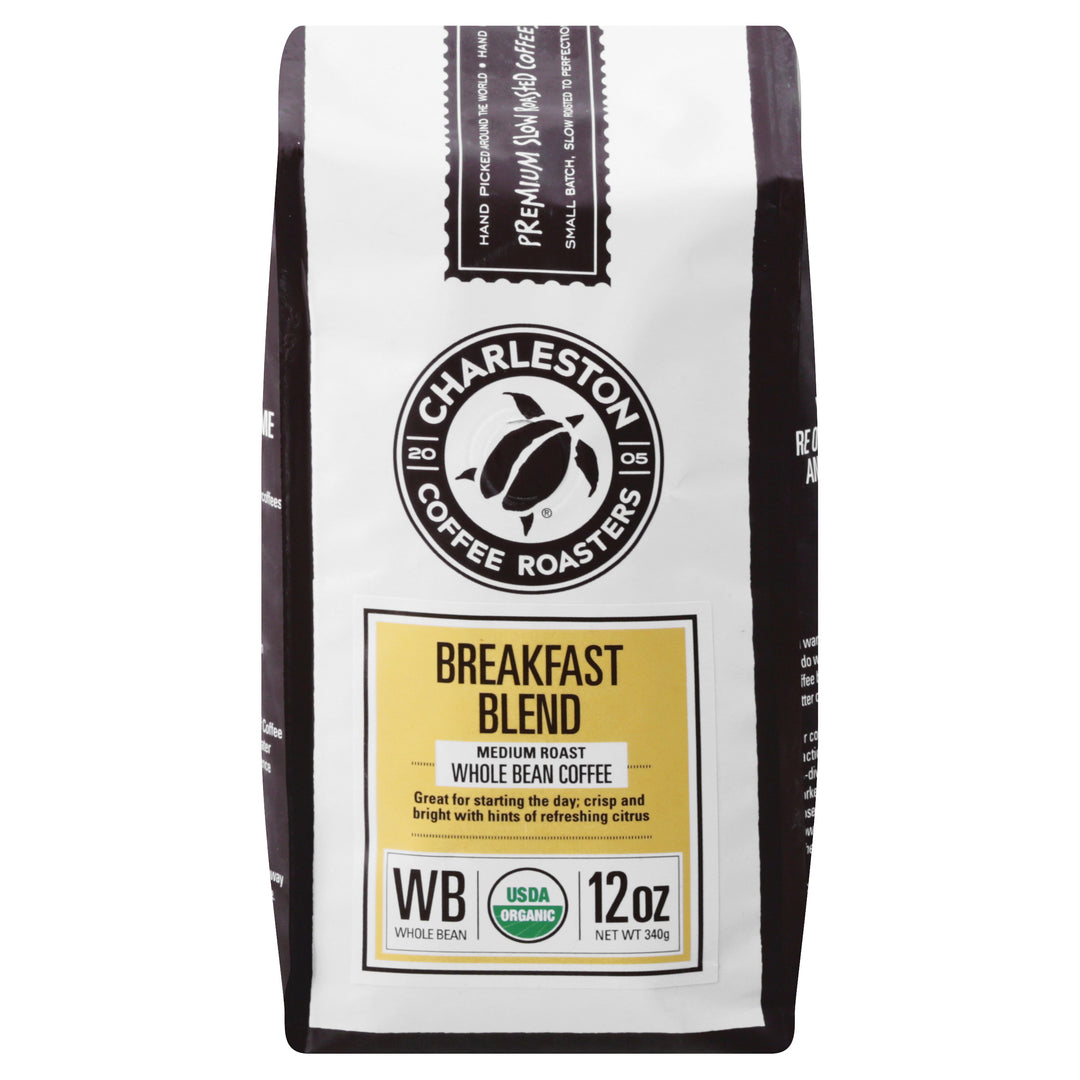 Charleston Coffee Roasters Inc. Coffee Whole Bean Medium Roast Breakfast Blend 6/12 OZ [UNFI #2061026] [ebt]