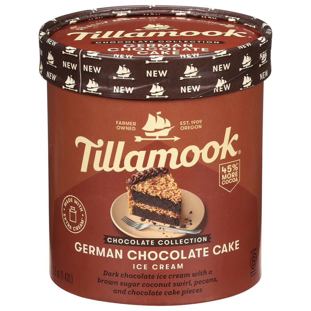 Tillamook Ice Cream German Chocolate Cake 6/1.5 QT [UNFI #3076668] [ebt]