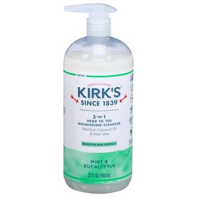 Kirks Cleanser Nourishing Mint & Eucalyptus Head to Toe 3-in-1 32 OZ [UNFI #2779981] T