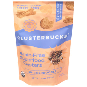 Clusterbucks Superfood Clusters Grain-Free Snickerdoodle 6/6 OZ [UNFI #2837789] [ebt]