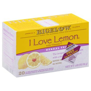 Bigelow Herbal Tea I Love Lemon Caffeine Free Bags 6/20 Bag [UNFI #0459347] [ebt]