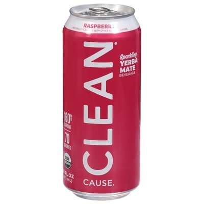 Clean Cause Yerba Mate Beverage Sparkling Raspberry 12/16 OZ [UNFI #2406874] [ebt] D